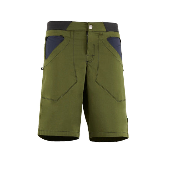 3Angolo Short in organic cotton gabardine with embroidered back pocket and adjustable waist.
