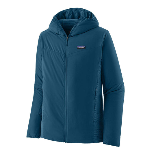 Giacca con cappuccio Nano-Air® Light Hybrid Hoody blu, leggera, traspirante e isolante con imbottitura FullRange™ e tessuti elasticizzati riciclati.