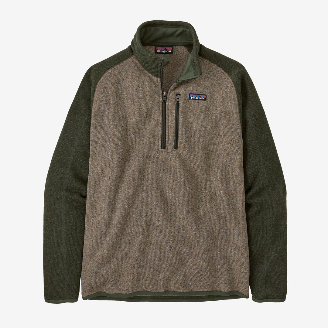 Men's Better Sweater 1/4 Zip, recycled polyester, knit style, Fair Trade Certified™, eco-friendly design.