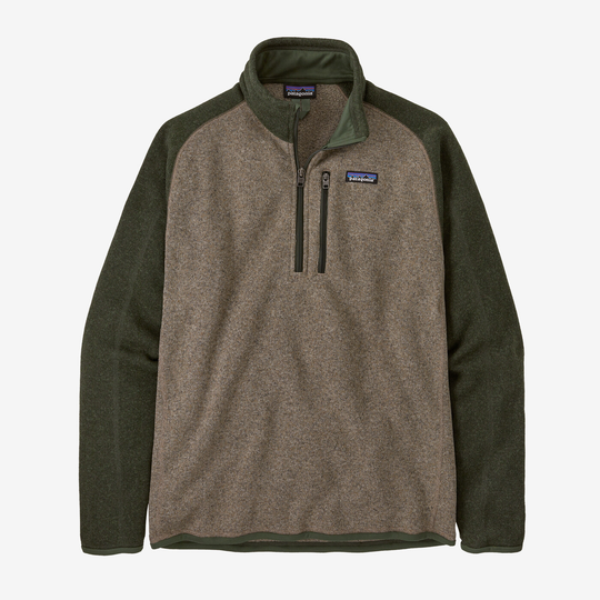 Men's Better Sweater 1/4 Zip, recycled polyester, knit style, Fair Trade Certified™, eco-friendly design.