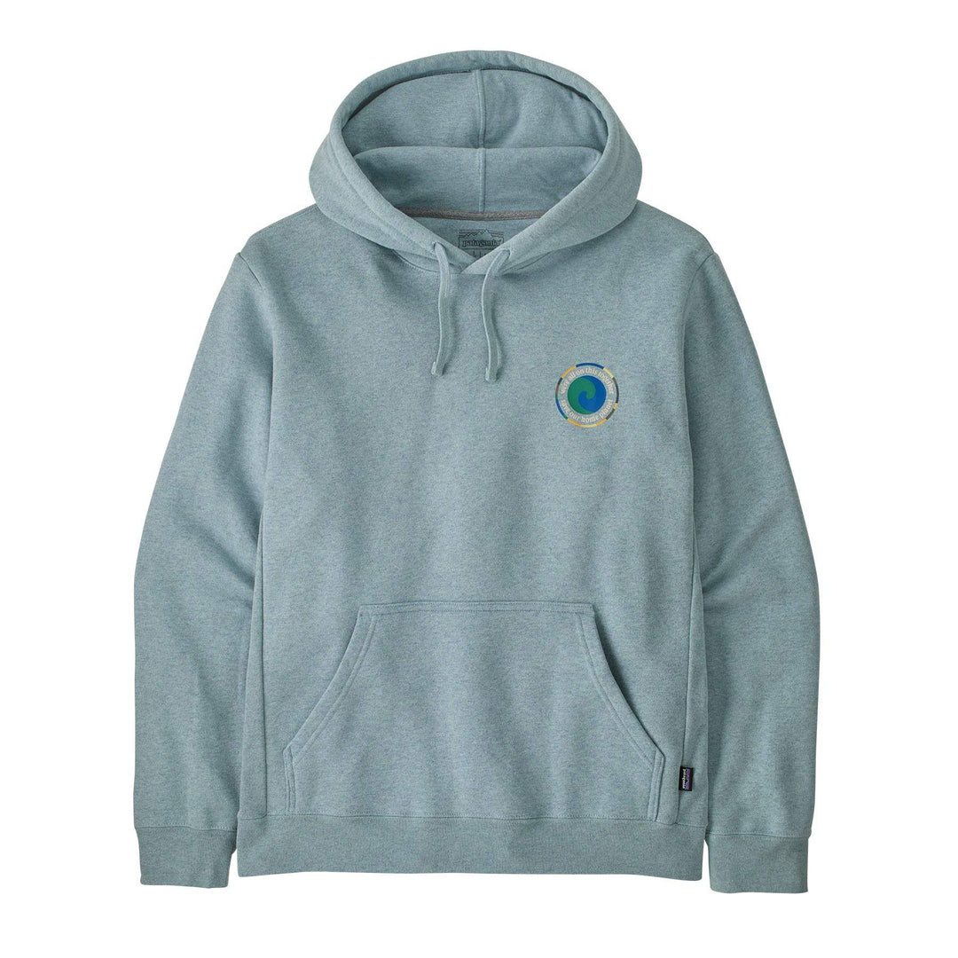Unity Fitz Uprisal Hoody in recycled fabric with Earth symbol and message, featuring ribbed cuffs and kangaroo pocket.