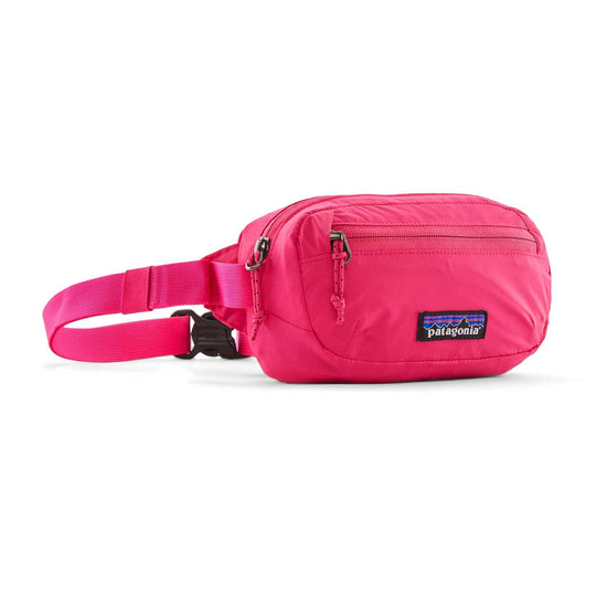 Terravia Mini Hip Pack, pink, lightweight, recycled materials, 1-liter capacity, Fair Trade Certified.