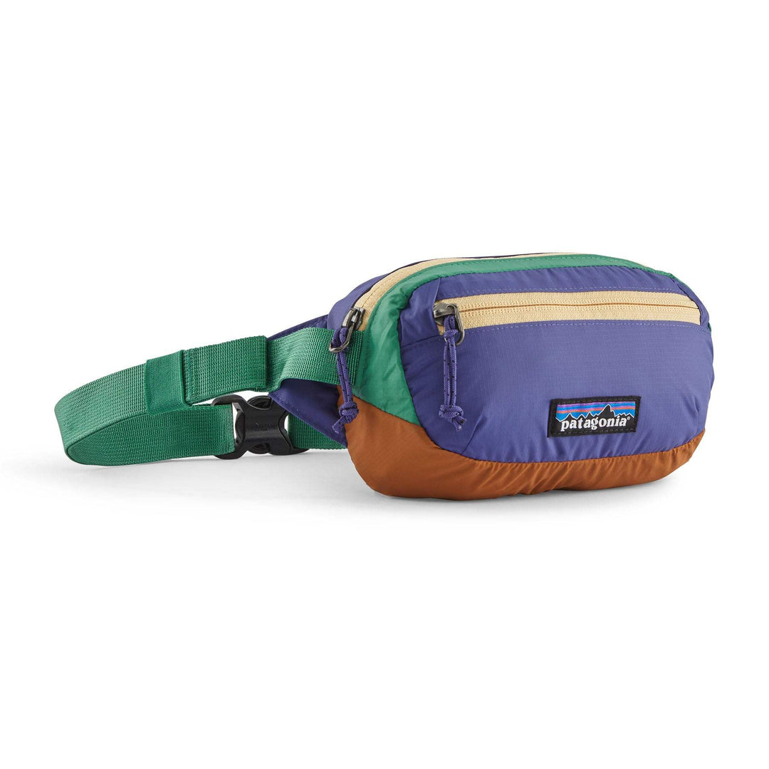 Terravia Mini Hip Pack, lightweight, durable, 1-liter capacity, compressible, recycled materials, versatile carry options.
