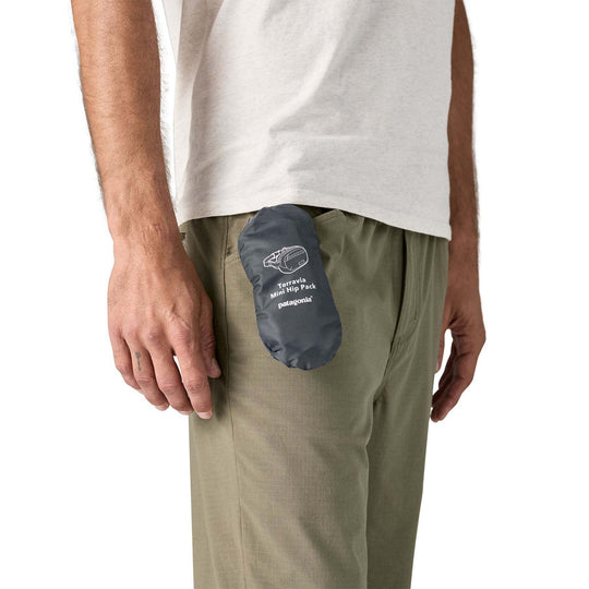 Terravia Mini Hip Pack, lightweight and compressible 1L waist bag in a pocket-sized pouch.