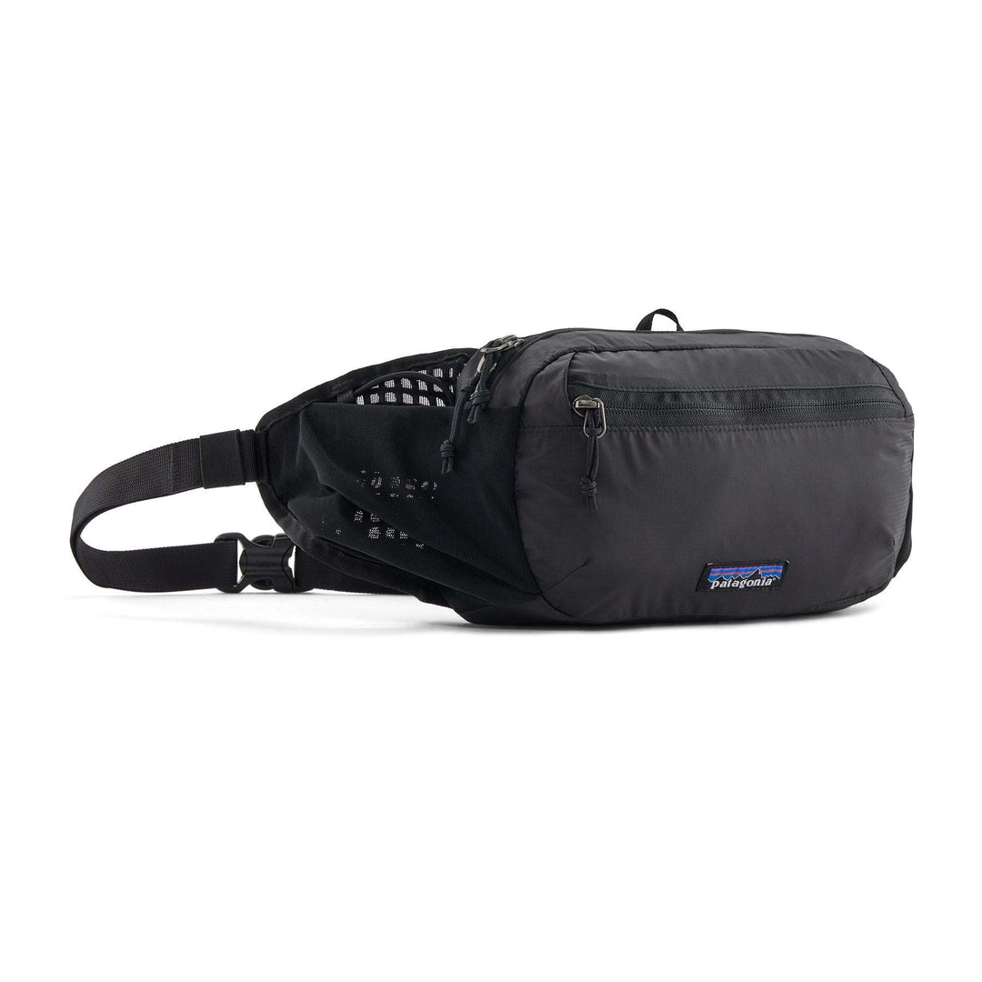 Terravia Hip Pack, versatile, water-repellent, black, lightweight, Fair Trade Certified™, side pockets for bottles.