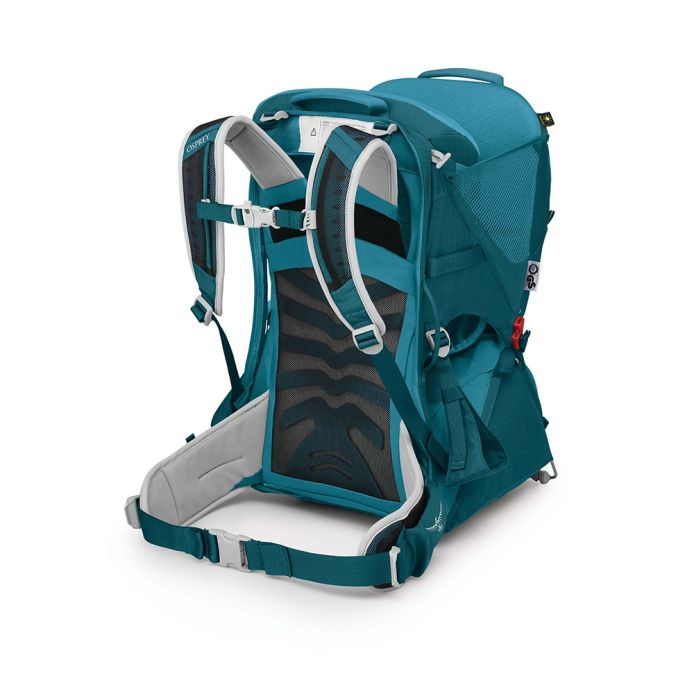 Lightweight Poco LT child carrier backpack with UPF 50 sunshade, foldable frame, and AirScape™ suspension for comfortable adventures.