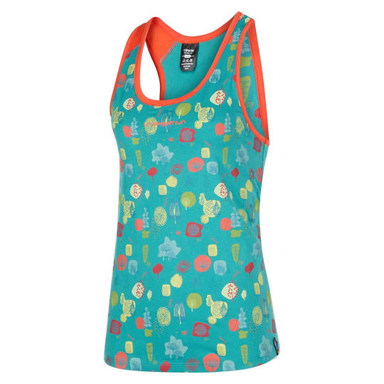 Sporty botanic tank with colorful allover print made from organic cotton.