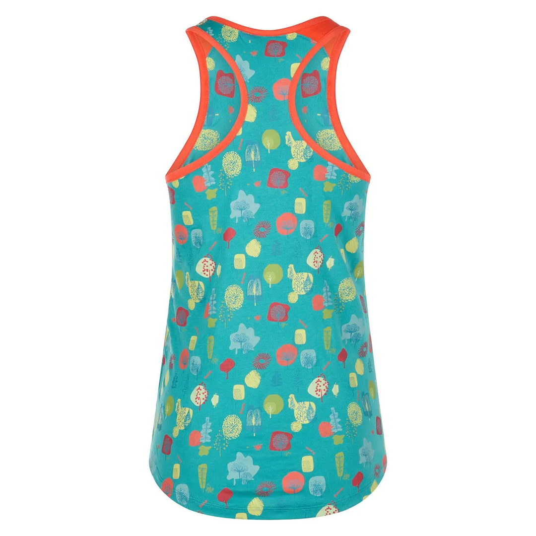 Botanic Tank W with colorful allover print, 100% organic cotton.