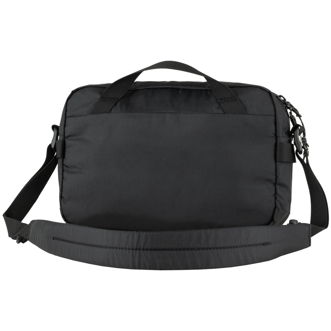 High Coast Crossbody lightweight black bag with adjustable strap and multiple pockets.