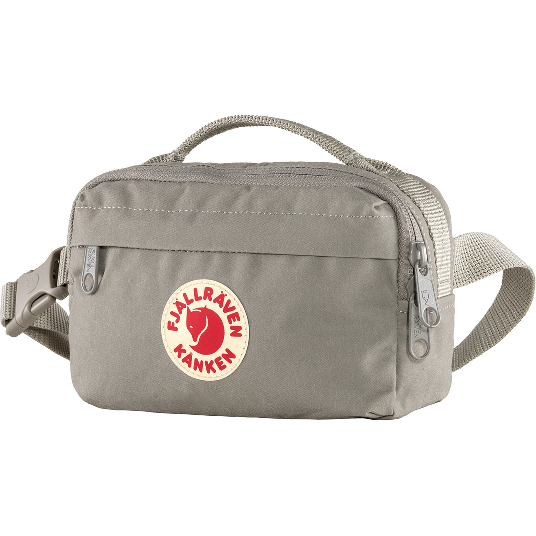 Kånken Hip Pack in durable Vinylon F fabric with adjustable belt and multiple pockets.