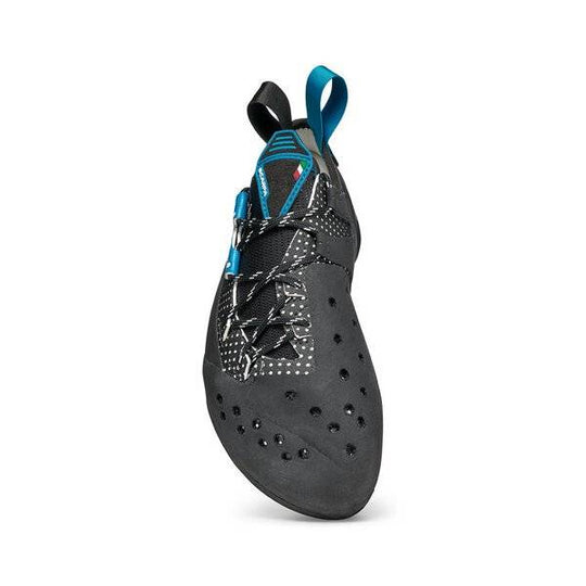 Chimera climbing shoe with innovative design and TPS insert for precision and support.