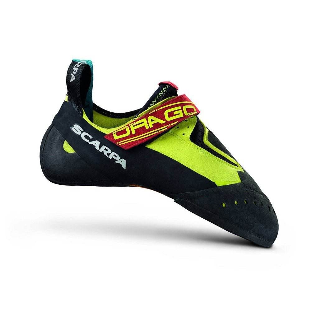 Drago climbing shoe with Vibram XS Grip 2 sole, featuring a flexible design for enhanced sensitivity and performance.