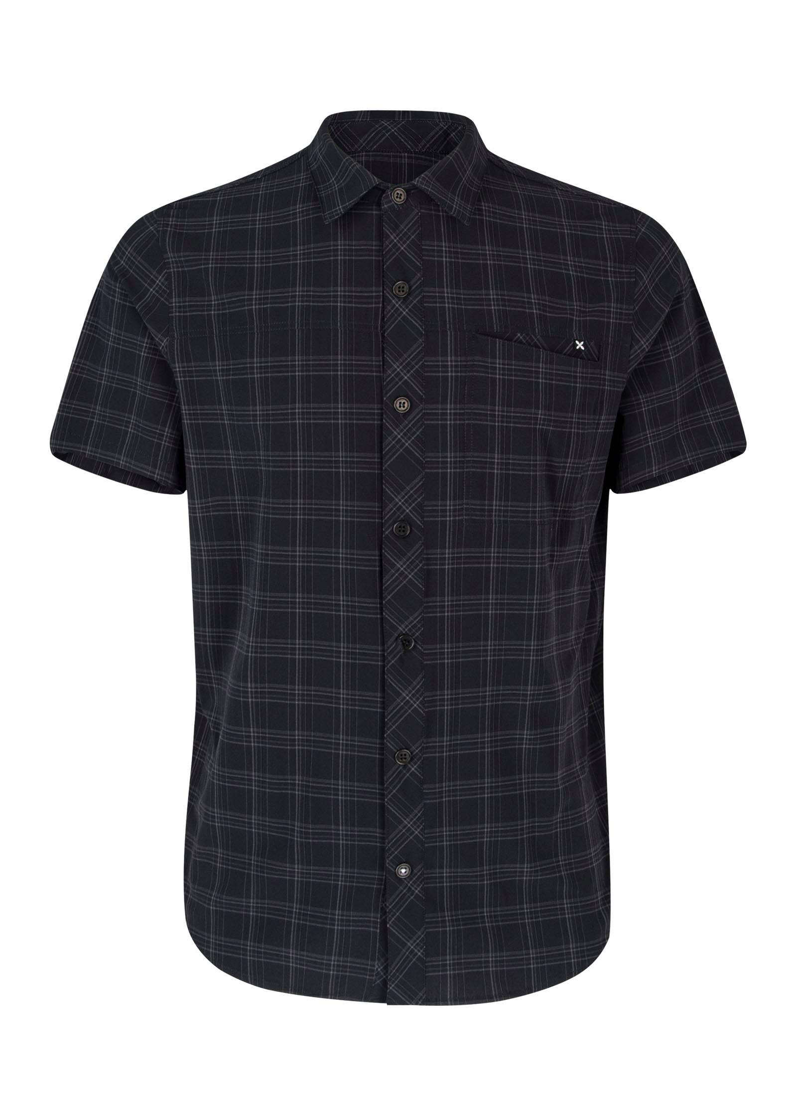 Felce 2 Shirt, lightweight nylon, short-sleeve, outdoor trekking top with button front and chest pocket.