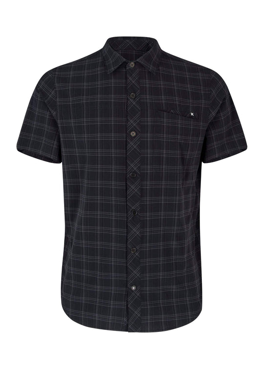 Felce 2 Shirt, lightweight nylon, short-sleeve, outdoor trekking top with button front and chest pocket.