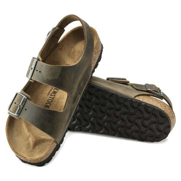 Milano Khaki Oiled Leather, Calzata Stretta - Bshop