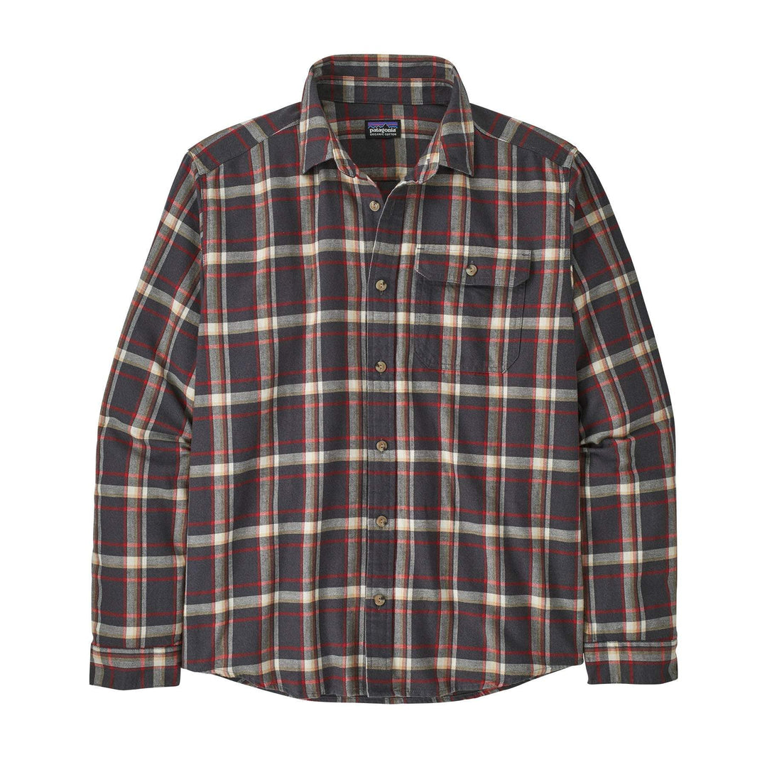 Men's long-sleeve flannel shirt in plaid, made from 100% cotton transitioning to organic; Fair Trade Certified.