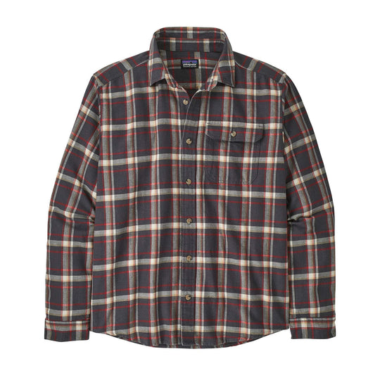 Men's long-sleeve flannel shirt in plaid, made from 100% cotton transitioning to organic; Fair Trade Certified.