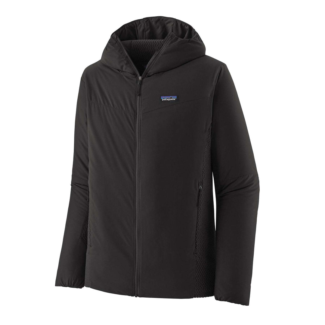 Giacca tecnica nera Nano-Air® Light Hybrid Hoody con cappuccio, traspirante, leggera e imbottitura FullRange™ per alta performance aerobica.