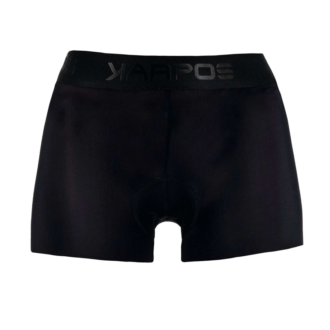 Boxer padded shorts for cycling with breathable fabric and custom waistband.