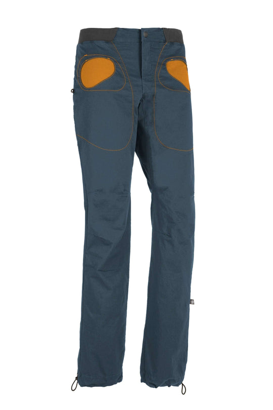 Outdoor climbing pants Rondo Story in organic cotton gabardine with adjustable hems.