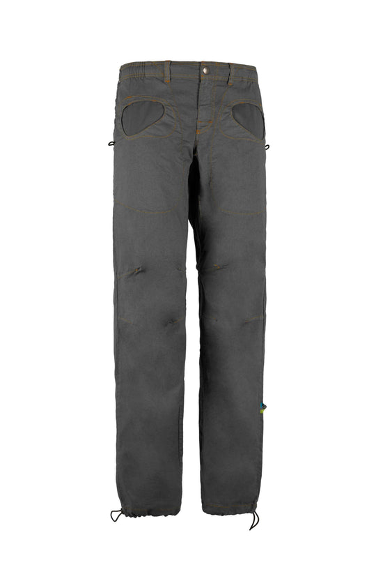 Urban climbing pants 'Rondo Flax2' in linen and organic cotton with adjustable features, made in Italy.