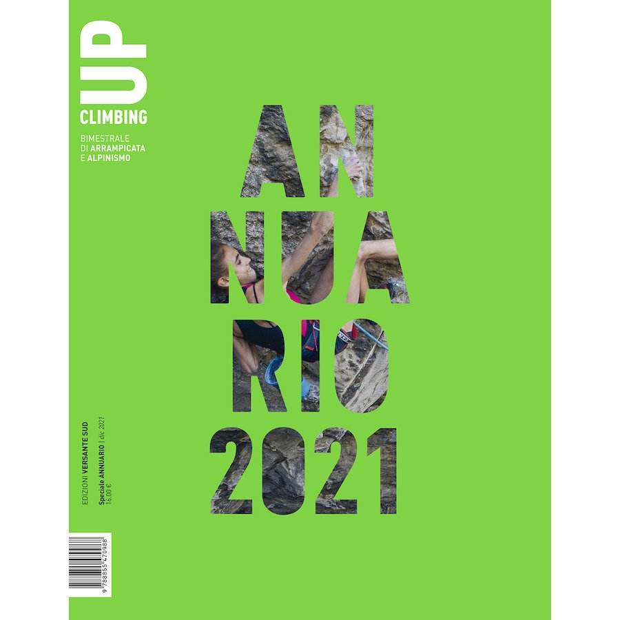 UP European Climbing Report 2021 cover with bold green design.