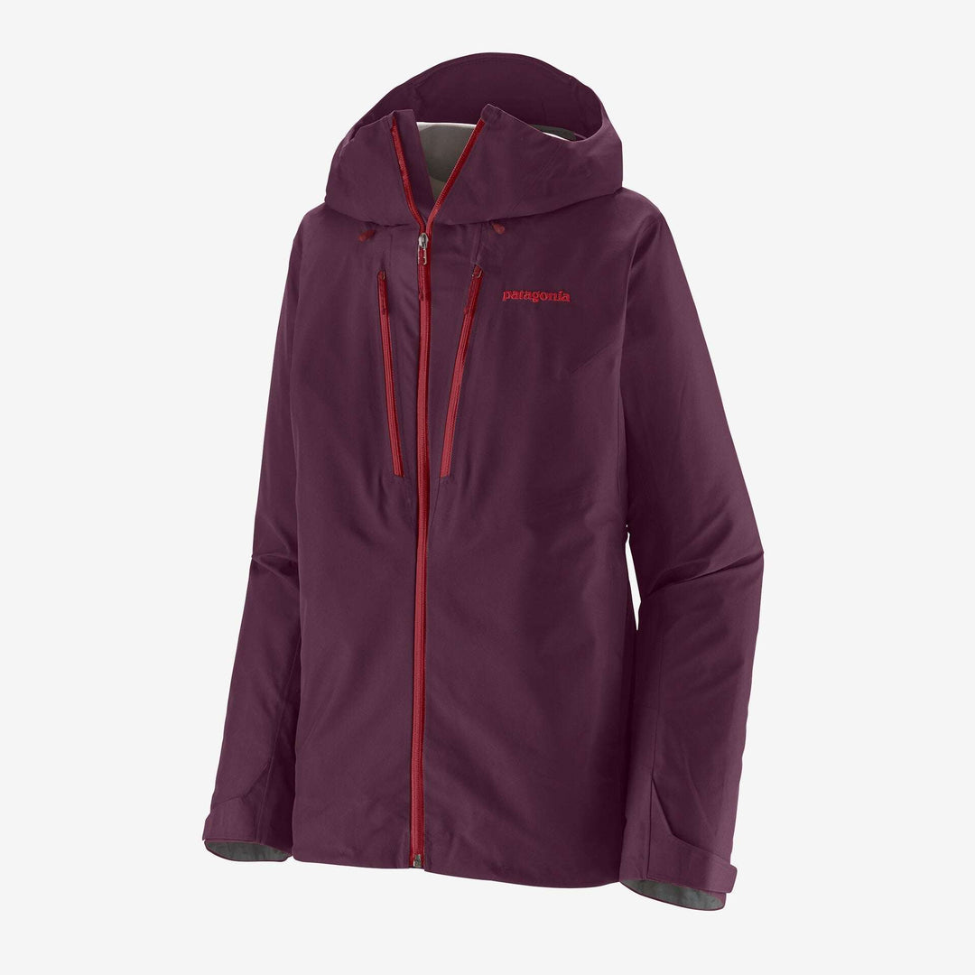 Women's Triolet Jkt in purple with GORE-TEX fabric and RECCO® reflector, designed for alpine conditions and Fair Trade Certified™ manufacturing.