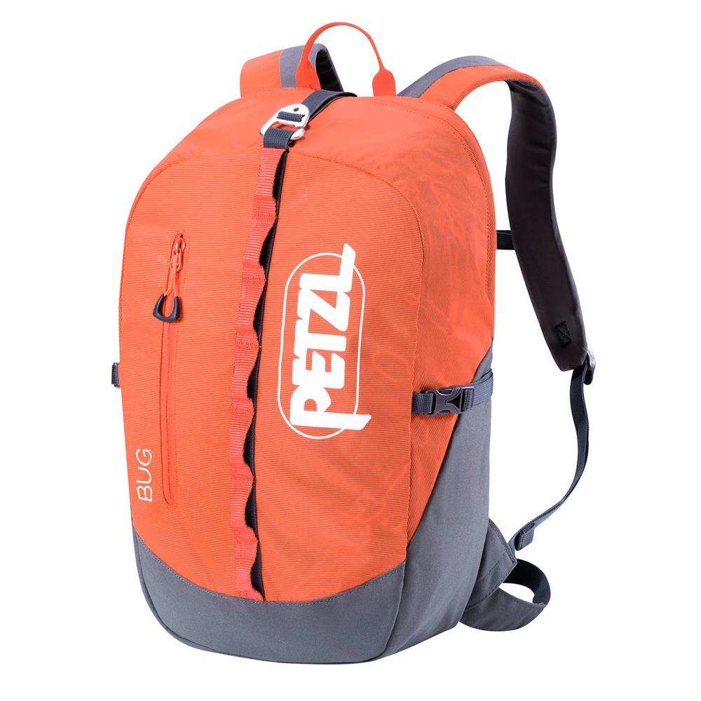 Climbing backpack Zainetto Bug in red, compact 18L with ergonomic design for day climbs.