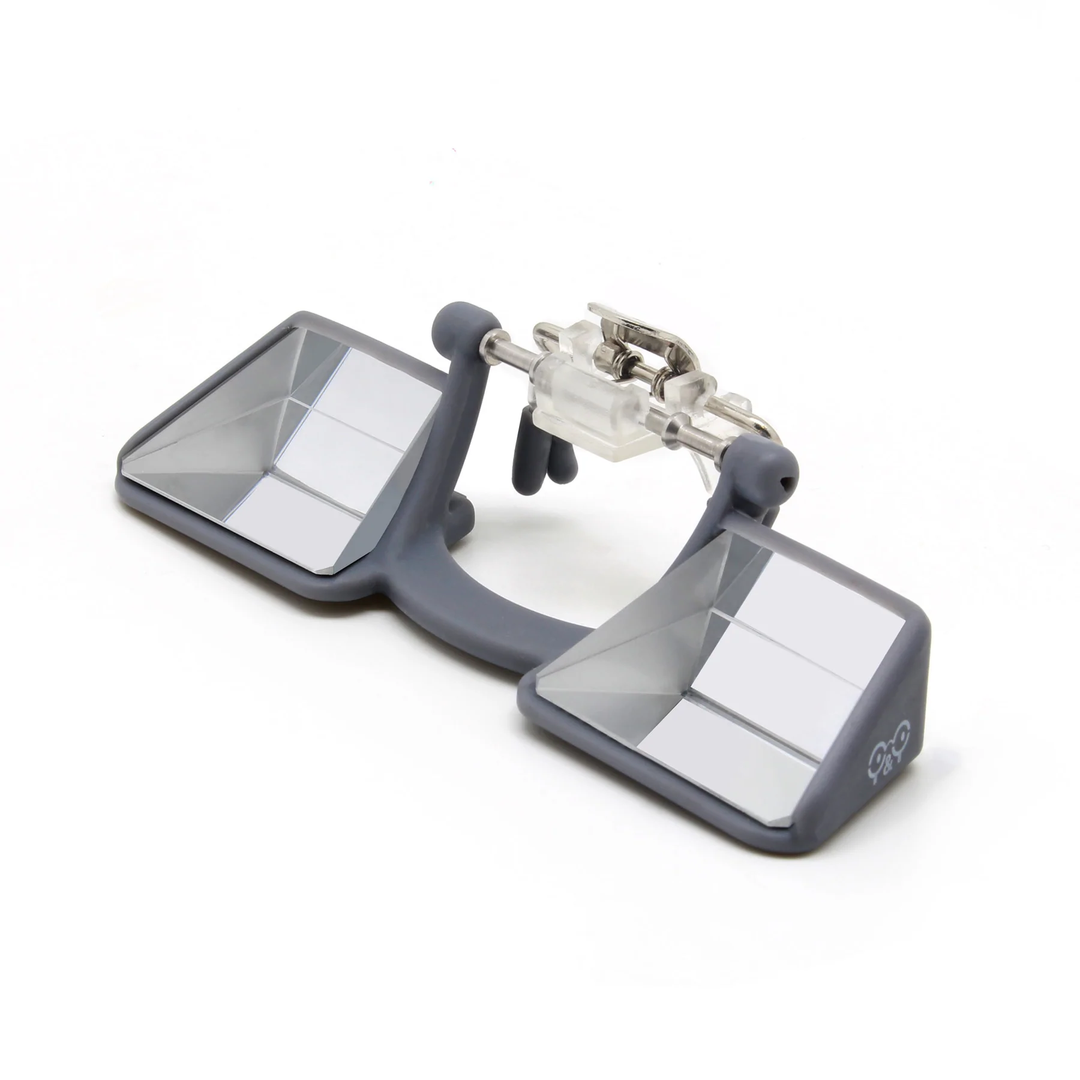 Clip Up glasses with adjustable lenses for hands-free use.