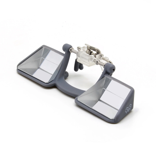 Clip Up glasses with adjustable lenses for hands-free use.