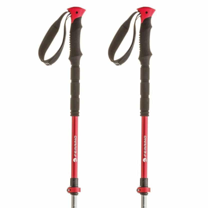 Bastoncini Trekking Batura telescopici robusti per escursionismo invernale e trekking, peso 600 g, lunghezza 62-135 cm