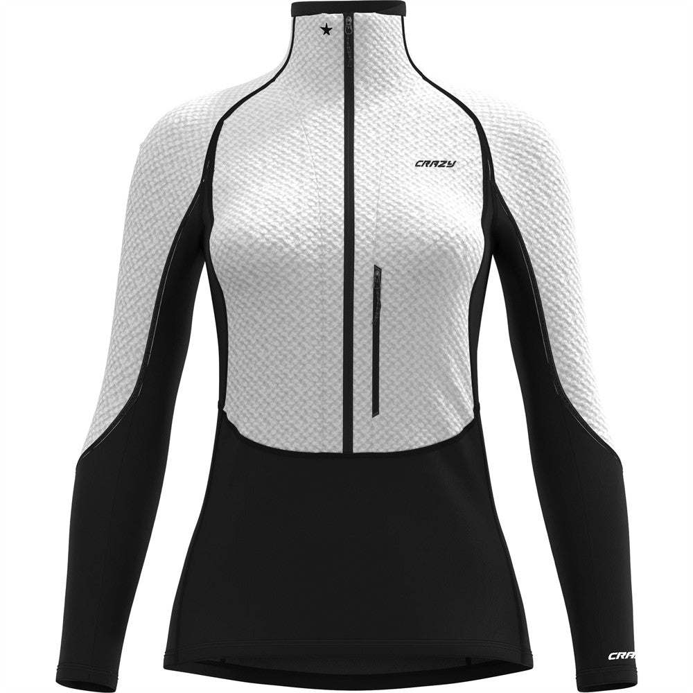 Crazy Pull Stella Extrafleece White-Black – vista frontale