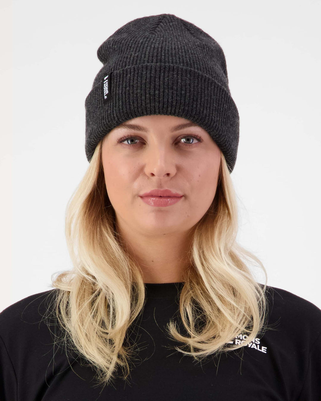 Mons Royale Chunky Logger Merino Beanie - Charcoal Grey – vista aggiuntiva 1