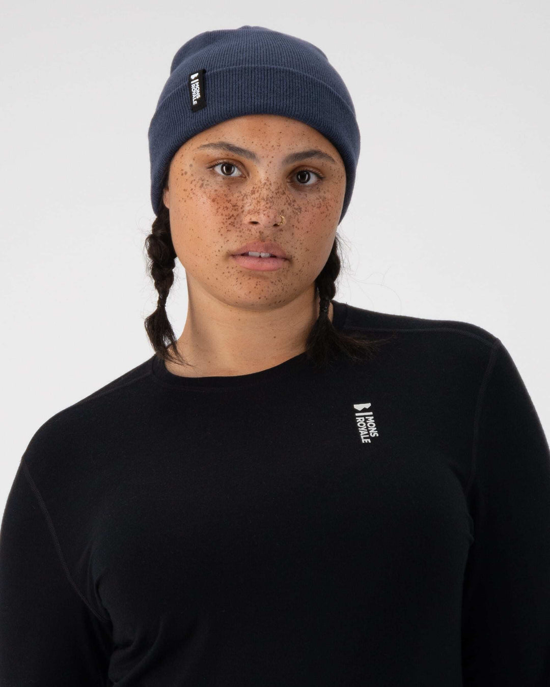 Mons Royale McCloud Merino Beanie - Midnight – vista aggiuntiva 2