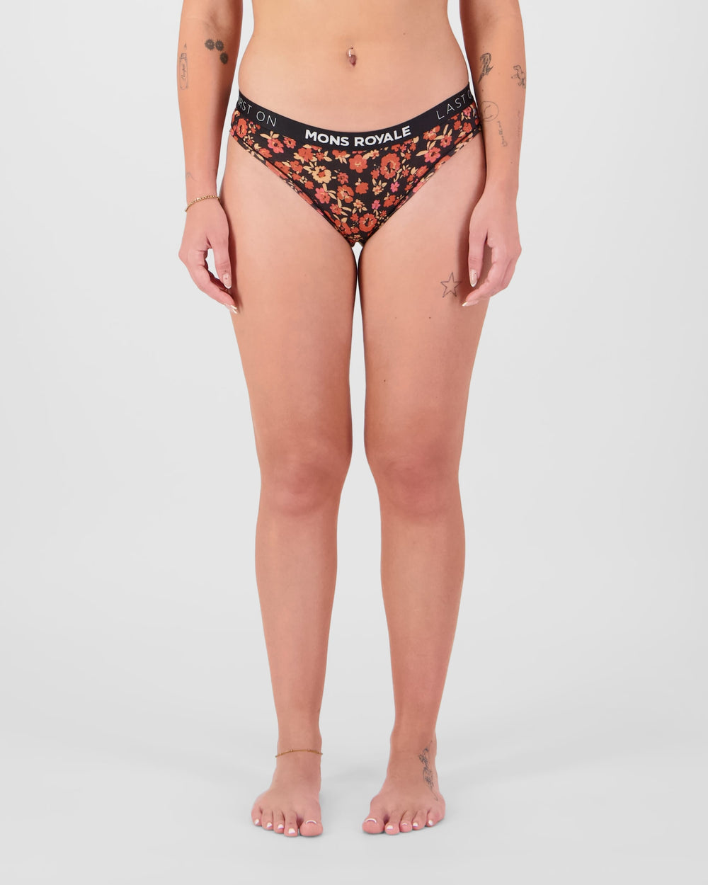 Mons Royale Folo Merino Briefs donna Ditzy Camo 100786-1169-225, vista frontale indossata