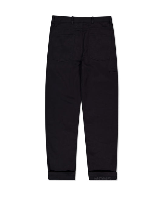 Mons Royale Merino Hemp Day Pant Black 100838-1171-001 - flat back cuffed