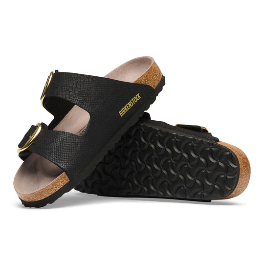 Birkenstock Arizona Big Buckle Synthetics Python Black, 1032881: suola e profilo posteriore