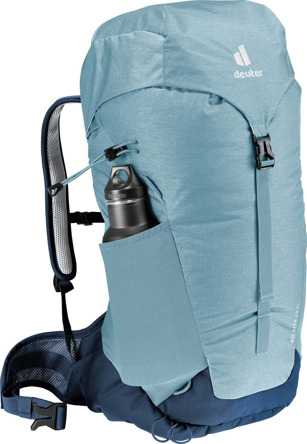 Light blue AC Lite 28 SL backpack with side pocket and adjustable straps.