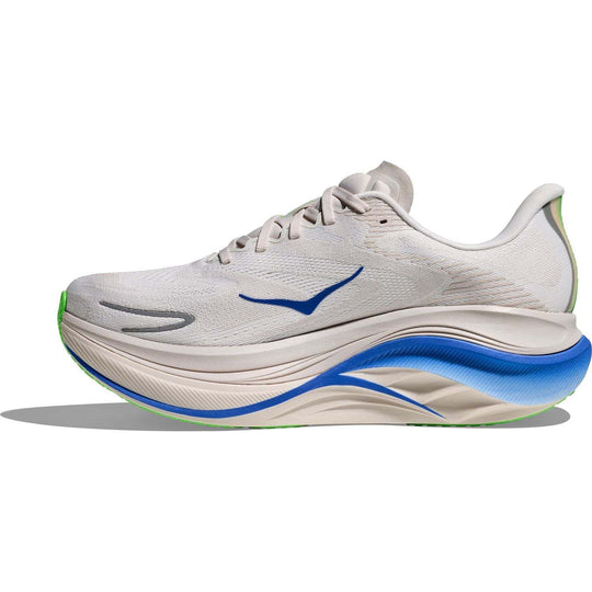 Hoka Skyward X 2 running shoe with carbon plate, mesh upper, and reflective details for road training on asphalt