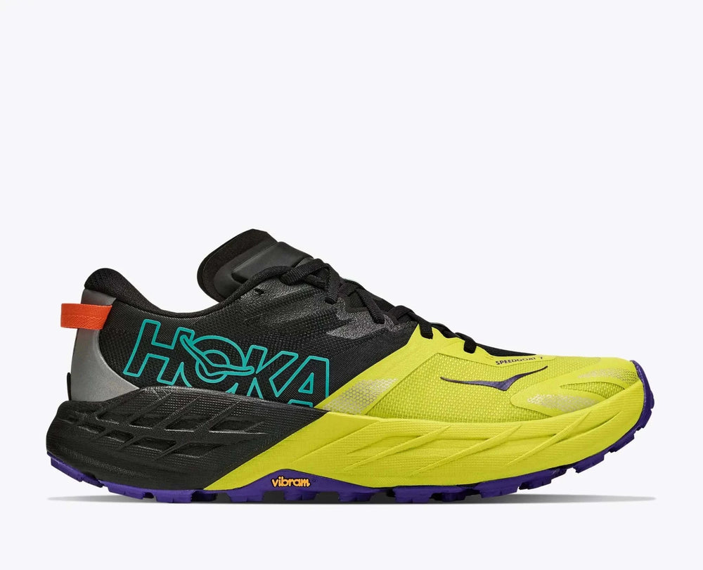 Zapatilla trail running M Speedgoat 7 con suela Vibram Megagrip y amortiguación EVA supercrítica para terrenos técnicos y largas distancias