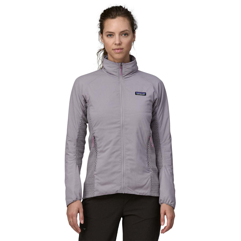 Women's Nano-Air Light Hybrid Jacket, featuring lightweight FullRange™ insulation and R1® Air fleece inserts for breathability and flexibility, ideal for cold mountain activities.
