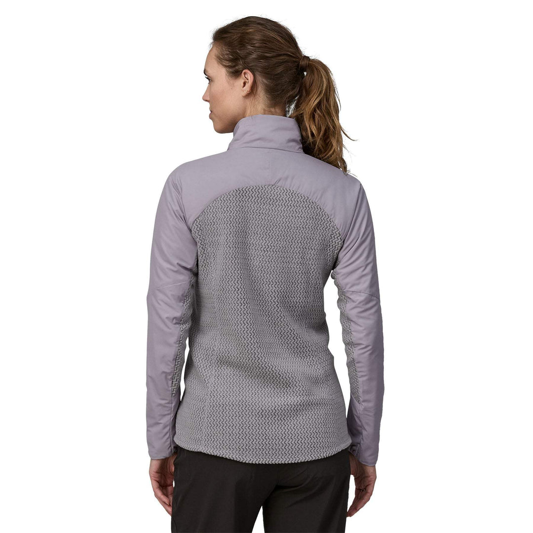 Nano-Air Light Hybrid Jacket featuring breathable and flexible design with zig-zag textured inserts for high-impact activities.