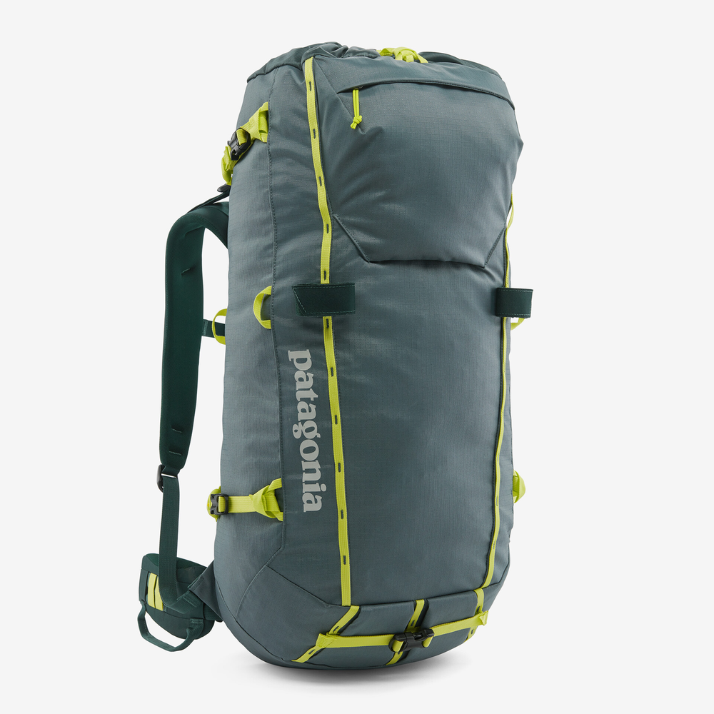 Ascensionist 35L backpack for alpine climbing with versatile features and removable frame.