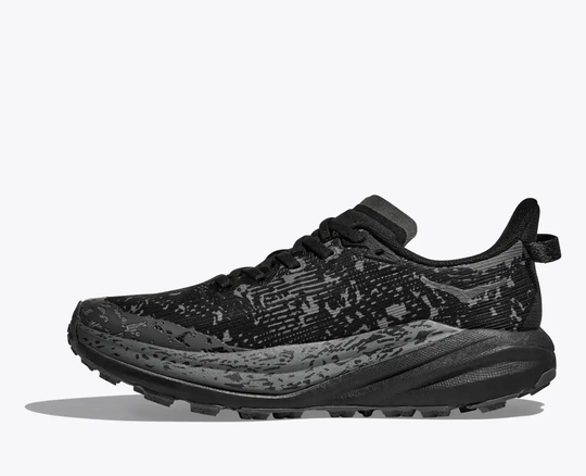 Speedgoat 6 Gtx trail running shoe, lightweight GORE-TEX, Vibram® Megagrip sole, black.