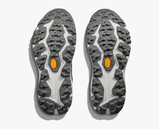 Sole of Speedgoat 6 Gtx shoes with Vibram® Megagrip for enhanced traction.
