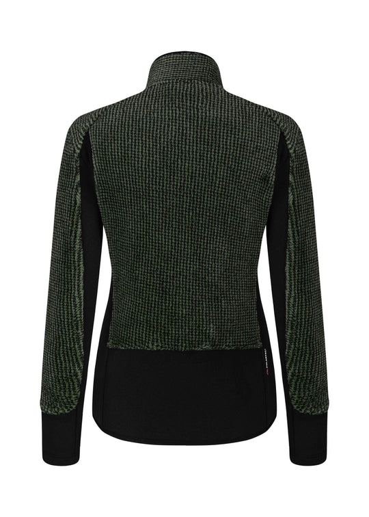 Women's Ice Blink Jacket, black and textured green, Polartec® High Loft™, zip front, outdoor activities.