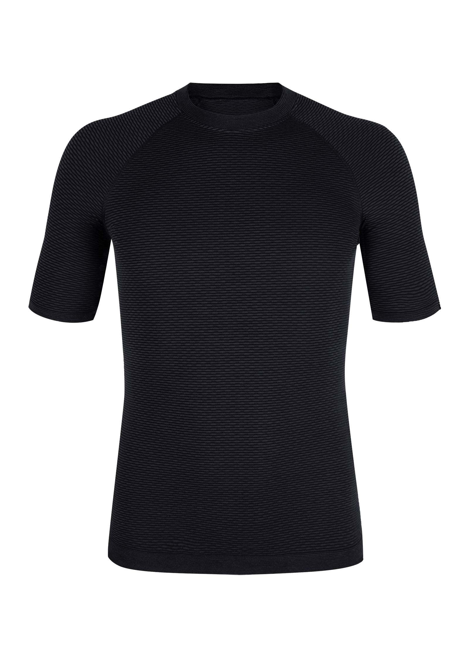 Men's black Seamless Merino 2 T-shirt for comfort and performance.