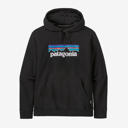 P-6 Logo Uprisal Hoody made from recycled materials with classic graphic design and adjustable hood.