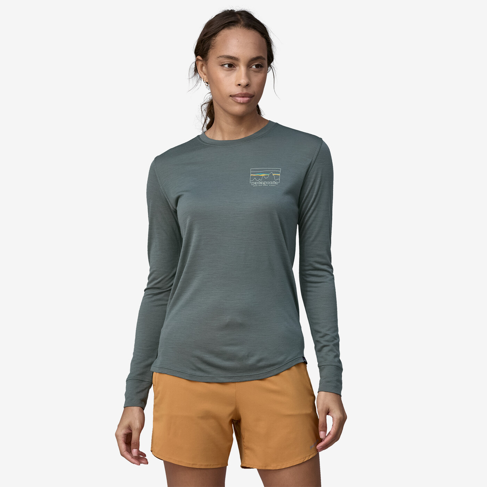 W's L/S Cap Cool Merino Blend Graphic Shirt - Bshop