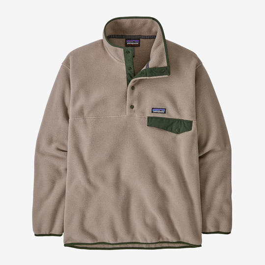 Synch Snap-T P/O pullover in recycled polyester fleece with chest pocket and nylon trim.